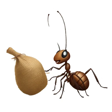 ant with bindle on stick sticker