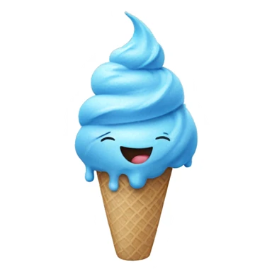 Aesthetic realistic blue icecream  sticker