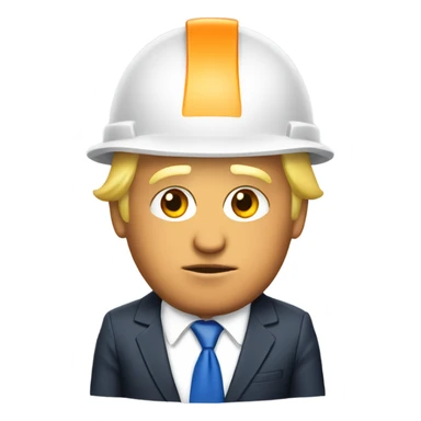 Trump wearing hard hat sticker