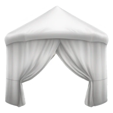 big white tent with illusion of a huge interior sticker