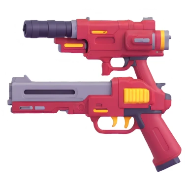 Star-Lord's quad blaster from different angles sticker