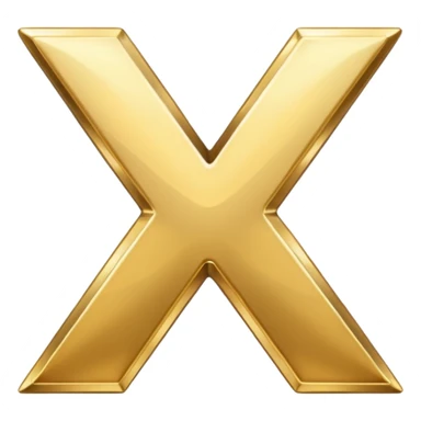 X letter smilling sticker