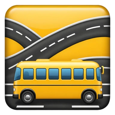 bus on the road sticker