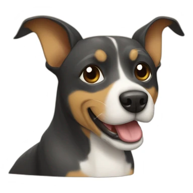 Chien sur une tortue sticker