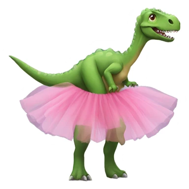 dinosaur in a tutu sticker