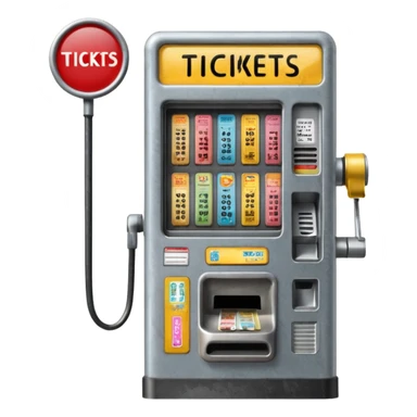 vending ticket machine sticker