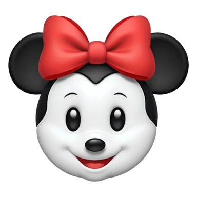 minnie mouse black and white outline sticker