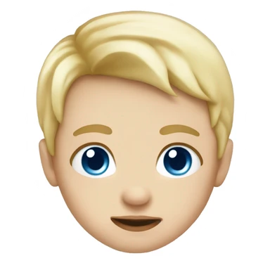 Baby boy blond hair blue eyes and blue skin sticker