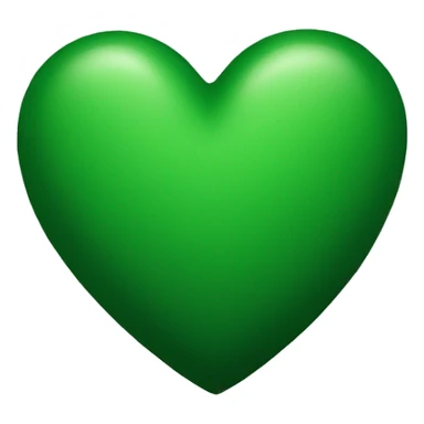 Forest green heart sticker