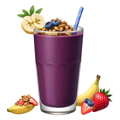 Vaso con açai, que lleve granola plátano arándanos y frutillas sticker