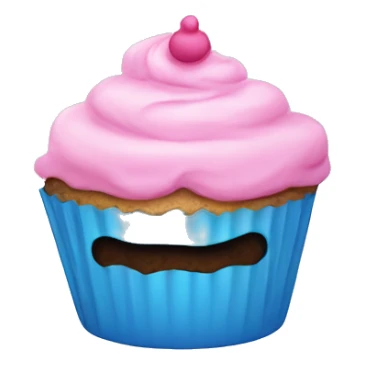 cupcake with pink-blue frosting  sticker