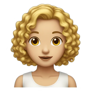 girl with long curly hair under a bob and fair skin под каре и светлой кожей sticker