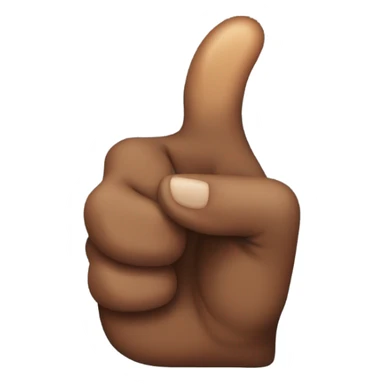 Thumb’s up with dark skin sticker