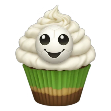 Happy soccer cupcake  sticker