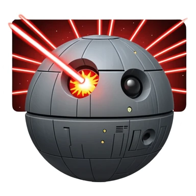 Death star firing at usa sticker