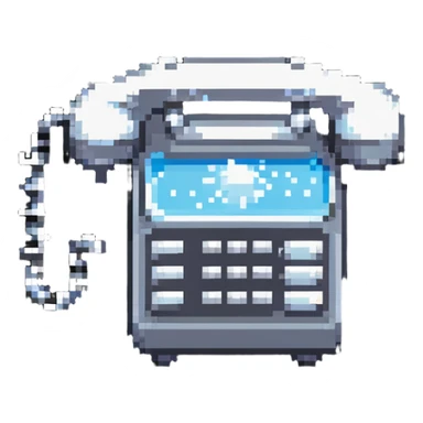 Telephone with ice crystals, cold call concept sticker