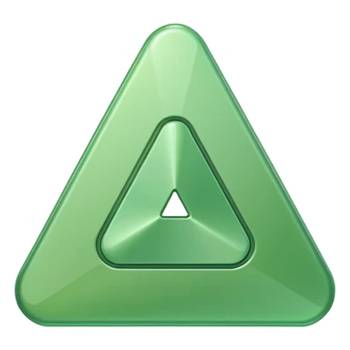 Solid Light green triangle play button  sticker