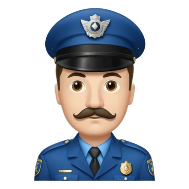 policeman with hitler moustache sticker