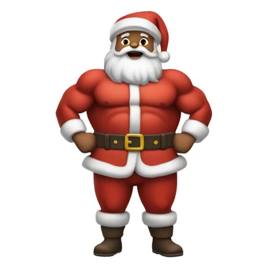 Muscular Santa Claus sticker