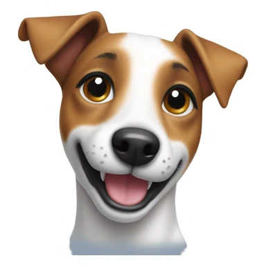 Jack Russell dog smiling sticker
