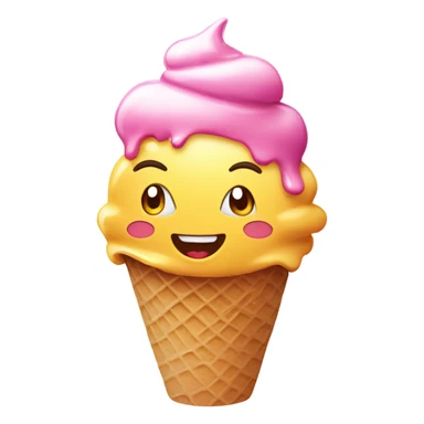 Anime character eating ice cream sticker