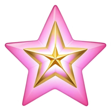 North Star gold and white pink sticker