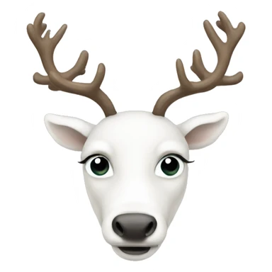white-reindeer sticker