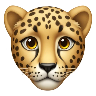 cheetah face cute sticker