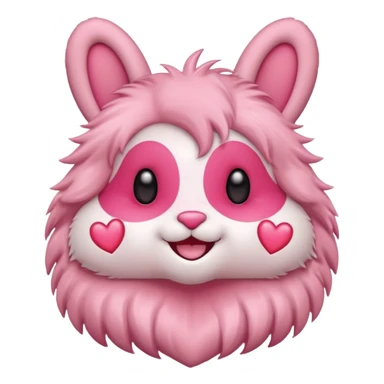 Labubu smiling character with heart eyes sticker