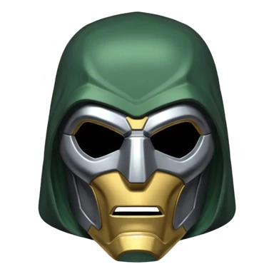 Doctor Doom silver mask sticker