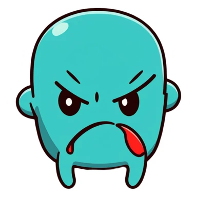 Angry face with tears sticker
