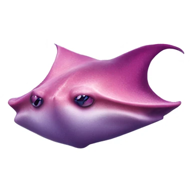 Majestic, realistic, pink and purple stingray  sticker
