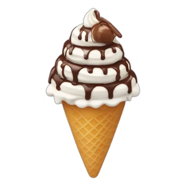 Mini sundae cone with chocolate  sticker