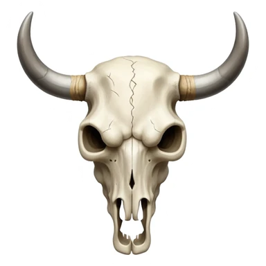bull skull perfil sticker