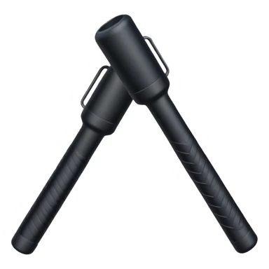 two police batons with grip sticker