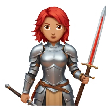 woman fire armored warrior sticker