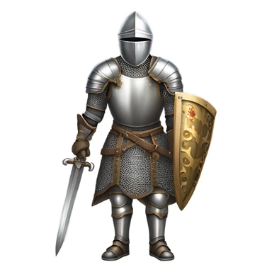 Man in knight costume sticker