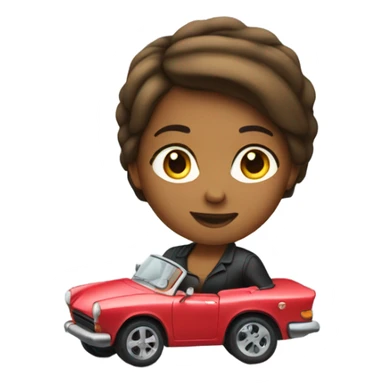 Girl driving a car with top down  sticker