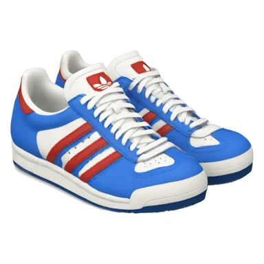  adidas shoe vintage blue white red sticker