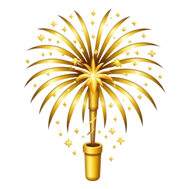 Gold fireworks sticker