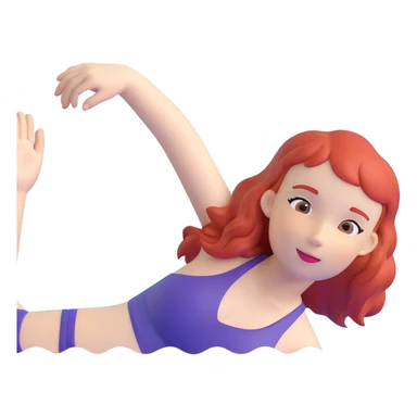 22-year-old redheaded girl athlete swimmer sticker
