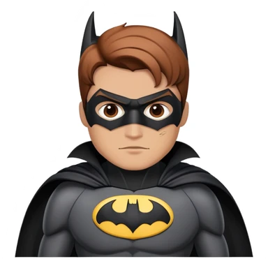 Guy in Batman outfit make his skin tone cinnamon sticker