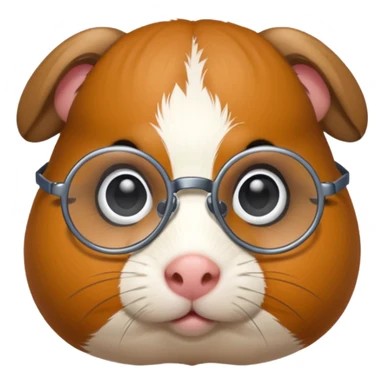 detective guinea pig with glasses sticker