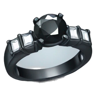Black diamond ring  sticker