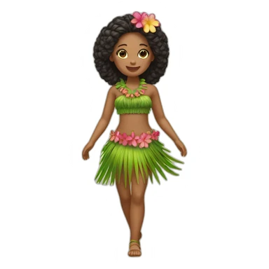 hula girl dolls sticker