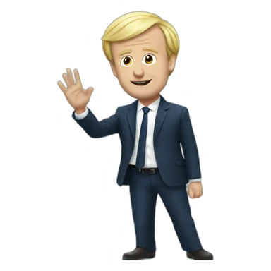 Emmanuel Macron sur Marine Lepen sticker