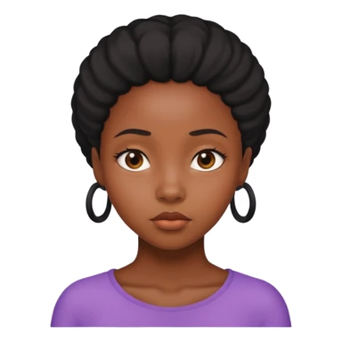 Black girl Looking lost Deeply in love sticker