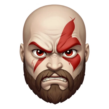 Visage de Kratos du jeu PlayStation sticker