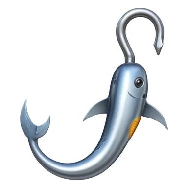 fish hook sticker