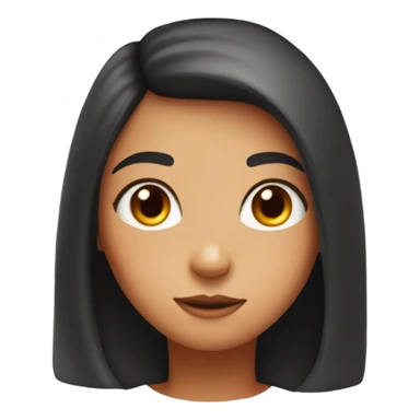 girl with dark hair and orange t-shirt, white skin, a little bit of redness on the cheeks and in her tshirt is written the word: a16z sticker